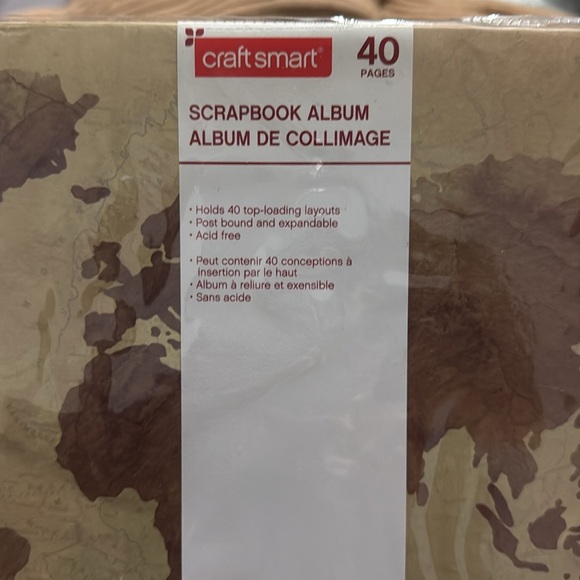 Scrapbook Album 40 Pages CraftSmart Scrapbooking Craft Arts Book New World Map - Picture 12 of 12